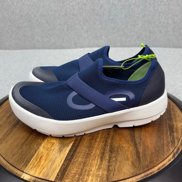 Oofos Oomg Low Mesh Men's 11.5 Navy Blue Recovery Shoes NWT Slip On - Picture 3 of 6